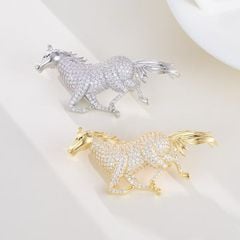  Cài Áo Con Ngựa Pha Lê Trắng (AB) 