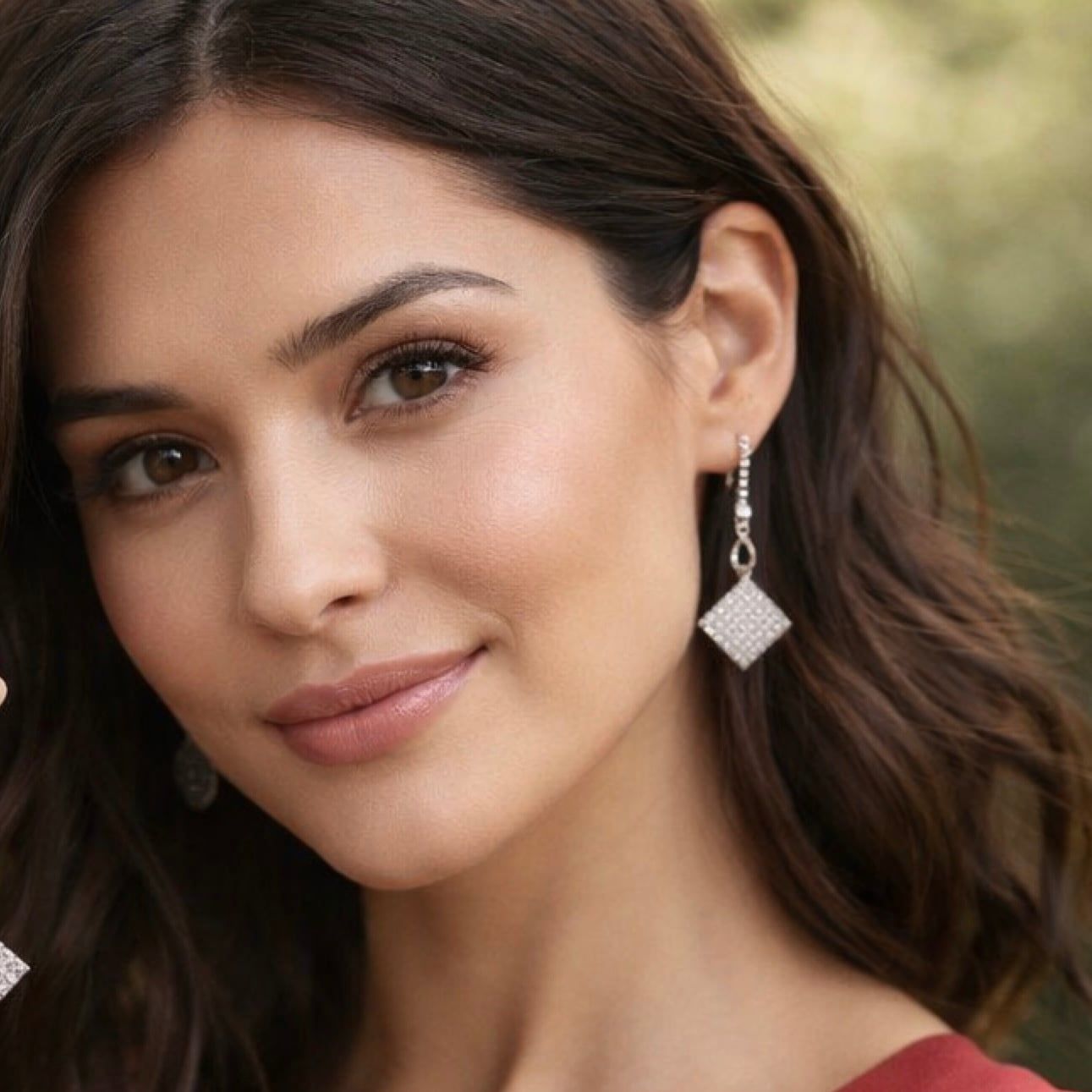  Khuyên Tai Pha Lê Vuông (AN) 