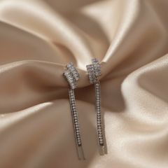  Bông Tai Tua Rua Pha Lê Vuông AP ( 3 Kiểu Đeo ) 