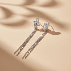  Bông Tai Tua Rua Pha Lê Vuông AP ( 3 Kiểu Đeo ) 