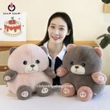  GẤU BÔNG PIPU HỒNG XÁM - chipchipshop 