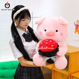  [NEW] GẤU BÔNG HEO ÔM HOA HỒNG - chipchipshop 