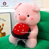  [NEW] GẤU BÔNG HEO ÔM HOA HỒNG - chipchipshop 