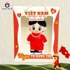  Gấu Bông A80 Đồng Chí Hậu Phương 25 cm Áo Dài Đỏ - CHIPCHIPSHOP 