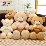  GẤU BÔNG TEDDY LÔNG XÙ ÔM TIM - chipchipshop 