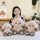 GẤU BÔNG PIPU HỒNG XÁM - chipchipshop 