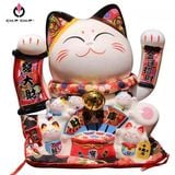  Mèo Thần Tài Vẫy Tay Phú Quý Chiêu Tài 28cm 