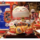  Mèo Thần Tài Vẫy Tay Thu Hút Tài Lộc 28cm 
