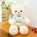  GẤU BÔNG TEDDY LÔNG XÙ ÔM TIM - chipchipshop 