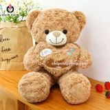  GẤU BÔNG TEDDY LÔNG XÙ ÔM TIM - chipchipshop 