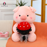  [NEW] GẤU BÔNG HEO ÔM HOA HỒNG - chipchipshop 