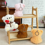  Móc Khóa Gấu Ôm Hoa 