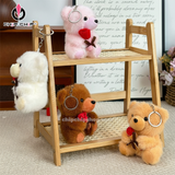  Móc Khóa Gấu Ôm Hoa 