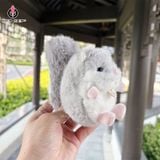  Móc Khóa Nhồi Bông Sóc Con 