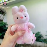  Móc Khóa Thỏ Mặc Đầm Hoa 