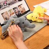  Móc Khóa Thỏ Lười Lông Xù 