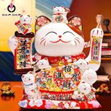 Mèo Thần Tài Vẫy Tay Tài Lộc Xuân Phúc 15inch 
