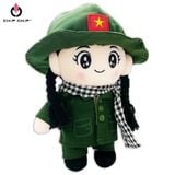  Gấu Bông A80 Đồng Chí Nữ Thanh Niên Xung Phong 25 cm - CHIPCHIPSHOP 