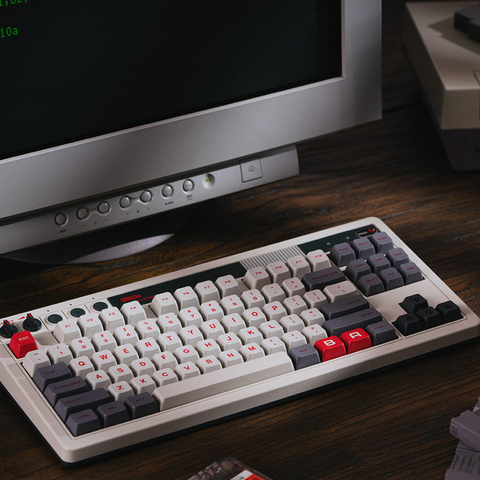  Bàn phím cơ 8BitDo Retro Mechanical Keyboard (N, M & Fami Edition) – 87 phím, 3 chế độ kết nối, Hot‑Swap, Volume Knob 