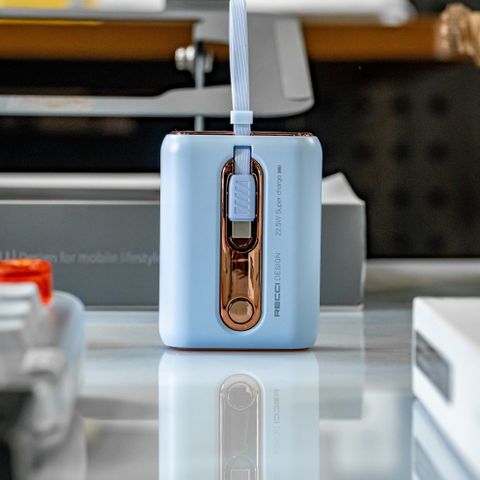  Sạc Dự Phòng Recci RPBP12C – 9000mAh | Sạc Nhanh 22.5W (USB-A) & PD 20W (Type-C) | Đa Cổng Ra (Lightning, Type-C, USB-A) | Thiết Kế Nhỏ Gọn | An Toàn Chống Cháy 