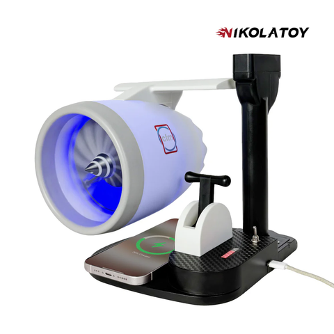  Thiết bị tạo độ ẩm không khí tích hợp quạt để bàn NIKOLATOY - Thiết kế theo mô hình quạt động cơ máy bay 