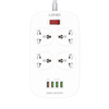  Ổ Cắm Điện Đa Năng LDNIO SC4407 – 4 Ổ Cắm Chấu EU + 4 Cổng USB Sạc Nhanh QC3.0/AUTO-ID 18W | Công Suất 2500W | Dây 2M | Chống Cháy, Đa Bảo Vệ 