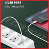  Ổ Cắm Điện Đa Năng LDNIO SC4408 – 4 Ổ Cắm Chấu EU + 4 USB-A (17W/3.4A) | Công Suất 2500W | Công Tắc Độc Lập | Dây 2M | Chống Cháy, An Toàn Cao 