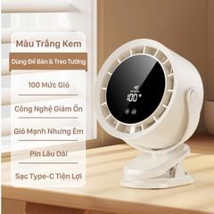 Quạt Mini Cầm Tay S16 Có thể Kẹp Bàn Dung lượng Pin 2400mAh hoạt động đến 8 Giờ