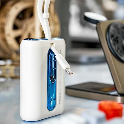  Sạc Dự Phòng Recci RPBP12C – 9000mAh | Sạc Nhanh 22.5W (USB-A) & PD 20W (Type-C) | Đa Cổng Ra (Lightning, Type-C, USB-A) | Thiết Kế Nhỏ Gọn | An Toàn Chống Cháy 