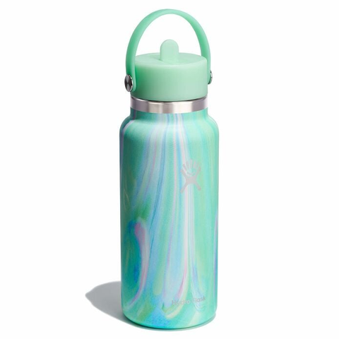  Bình Giữ Nhiệt Hydro Flask LE-S25W32 Wide Flex Straw Cap LE 32oz (946ml) – Phiên Bản Sóng Say Đắm | Nắp Hút Flex Straw Tiện Lợi | Giữ Lạnh 24h, Nóng 12h | Miệng Rộng Dễ Vệ Sinh 