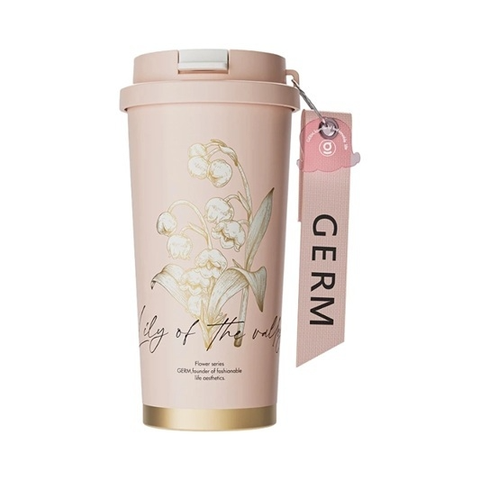  Ly giữ nhiệt inox GERM GE-23AW-B47 500ml Hoa Huệ Thung Lũng – Giữ nhiệt lâu, nắp 3 trong 1 tiện lợi 