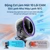  Quạt Mini Cầm Tay S16 Có thể Kẹp Bàn Dung lượng Pin 2400mAh hoạt động đến 8 Giờ 