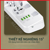  Ổ Cắm Điện Đa Năng LDNIO SC4408 – 4 Ổ Cắm Chấu EU + 4 USB-A (17W/3.4A) | Công Suất 2500W | Công Tắc Độc Lập | Dây 2M | Chống Cháy, An Toàn Cao 