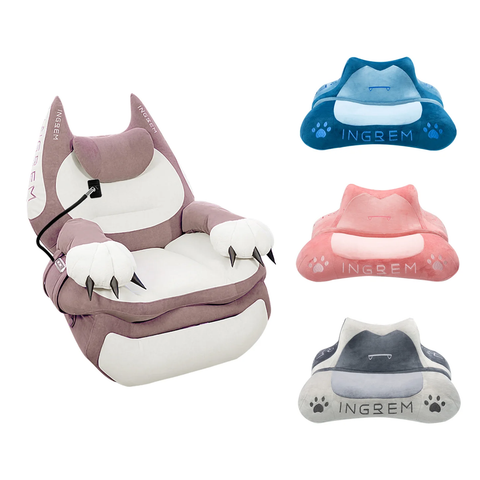  Gối Trang Trí Fat Cat Pillow Ingrem – Kèm 3 Vỏ Gối Thay Đổi Màu, Thiết Kế Độc Đáo, Êm Ái Cao Cấp 