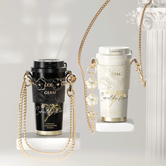 Ly giữ nhiệt inox cao cấp GERM GE-23AW-B77 500ml – Họa tiết Hoa Sơn Trà, giữ nóng 9h, giữ lạnh 10h