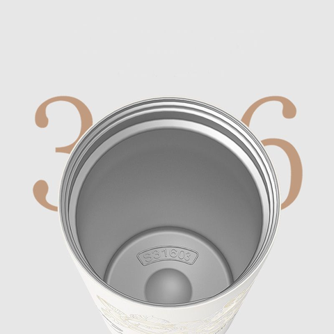  Ly giữ nhiệt inox cao cấp GERM GE-23AW-B77 500ml – Họa tiết Hoa Sơn Trà, giữ nóng 9h, giữ lạnh 10h 