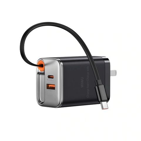  Bộ sạc nhanh GaN WiWU với cáp USB-C – Hai công suất 45W & 67W, Công nghệ GaN sạc nhanh 