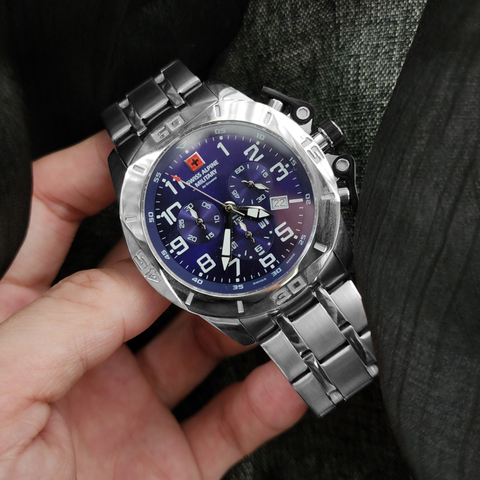  Đồng Hồ Nam Swiss Alpine Military 7063.9135 - Máy Cơ Automatic, Kính Sapphire, Chống Nước 100m 