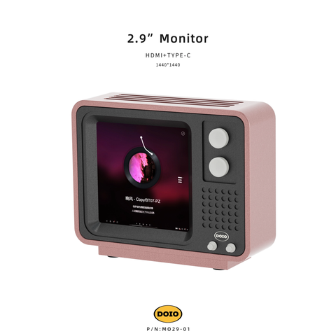  Màn Hình Mini DOIO TV Retro 2.9 Inch 1440P 120Hz | Hỗ Trợ HDMI Đa Năng | Phong Cách Cổ Điển Tinh Tế 
