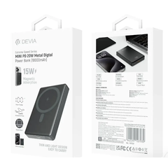 Sạc Dự Phòng Devia EP191 – 10000mAh | Sạc Nhanh PD 20W | Sạc Không Dây 15W | Vỏ Kim Loại Cao Cấp | Thiết Kế Siêu Mỏng, Nhỏ Gọn