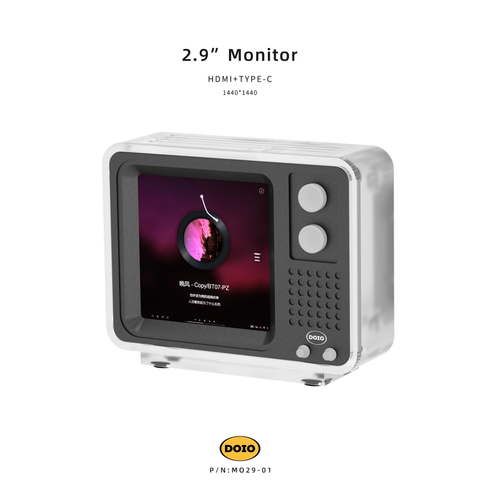  Màn Hình Mini DOIO TV Retro 2.9 Inch 1440P 120Hz | Hỗ Trợ HDMI Đa Năng | Phong Cách Cổ Điển Tinh Tế 