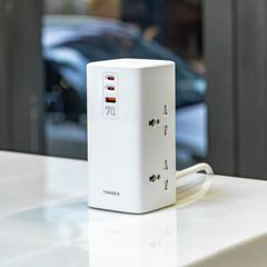 Ổ Cắm Điện Cao Cấp Tanaka TNK OD34026 – 3 Cổng Sạc Siêu Nhanh USB-C PD 70W & USB-A 30W, Tổng Công Suất 2500W