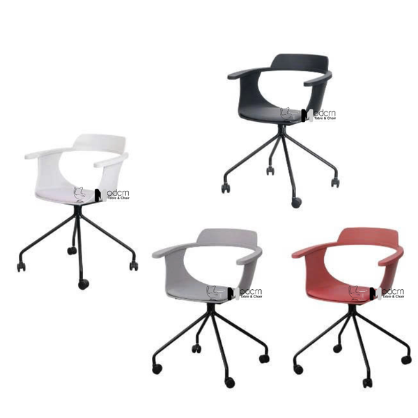 Ghế tiếp khách thân nhựa chân bánh xe NARA2-S1