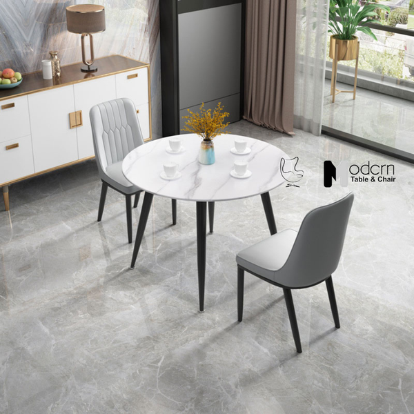 Bàn ăn mặt đá tròn 1m TN1236-10E