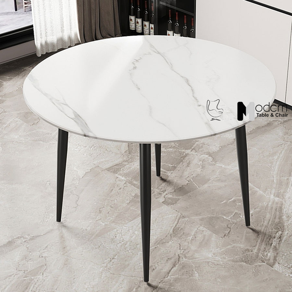 Bàn nhà hàng tròn 1m2 mặt đá vân mây TN1236-12E