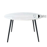 Bàn nhà hàng tròn 1m2 mặt đá vân mây TN1236-12E