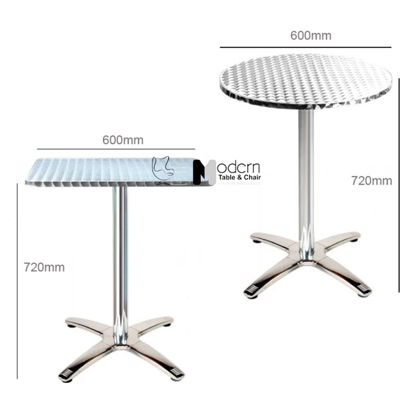 Bàn cafe sân vườn mặt inox TE07001-06N