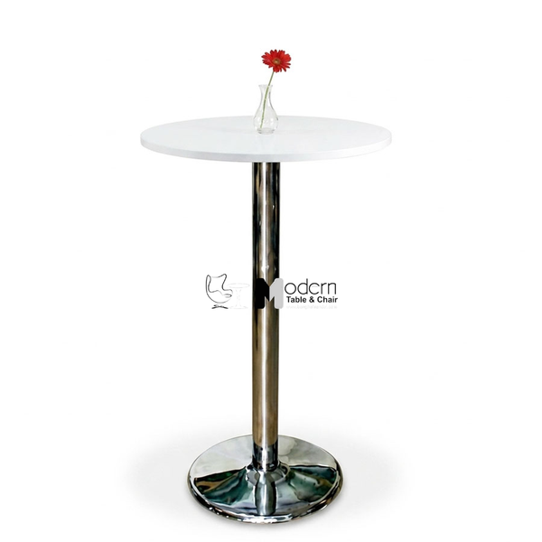 Bàn bar cao mặt gỗ chân inox bóng TB27001-06W