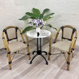 Bàn nhà hàng mặt đá chân hợp kim nhôm TE07003A-08E