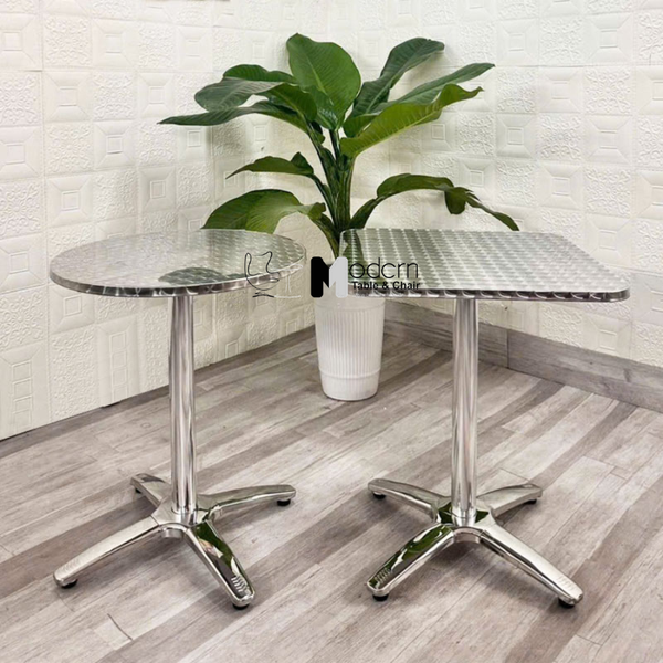 Bàn cafe sân vườn mặt inox TE07001-06N